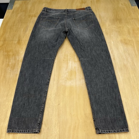 Brunello Cucinelli Jeans Mens 34x31 Leisure Fit Tapered Leg Selvedge Denim Gray - Picture 3 of 15